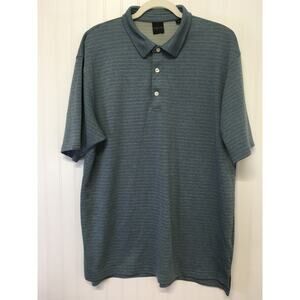 Dunning Mens XXL Striped Polo Shirt Short Sleeve Golf Performance
